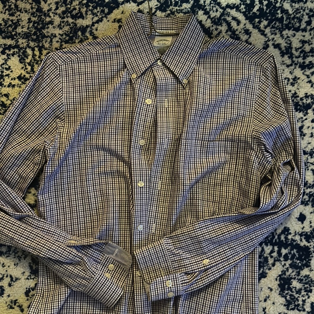 Mens Brooks Brothers Dress Shirt - Size Small Slim Fit S